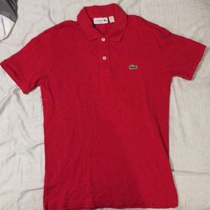 Lacoste red slim polo shirt men